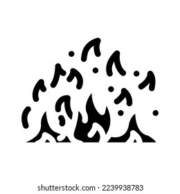 flame fire glyph icon vector. flame fire sign. isolated symbol illustration