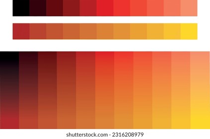 flame fire gradient color palate  