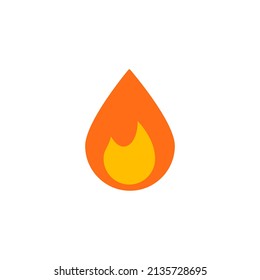 Flame, fire, hot vector icon