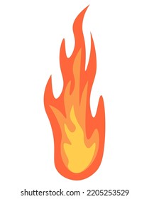 Flame Fire Icon. Colorful vector illustration isolated on white background.