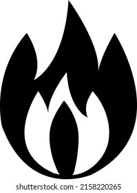 Flame fire icon isolated on white background.eps
