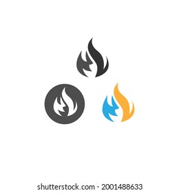 Llama, icono de fuego diseño de logotipo ilustración de vector