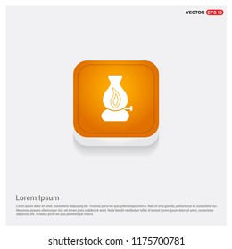 Flame, fire icon Orange Abstract Web Button - Free vector icon