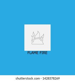flame fire icon sign signifier vector