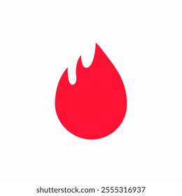 flame fire icon sign vector