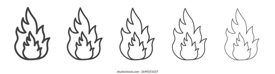 Flammenfeuer Symbol einfache Illustration Sammlung Symbol