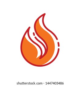 flame fire icon template, a flame fire vector element