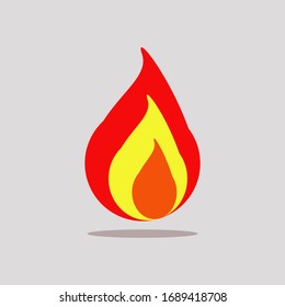 flame fire icon , vector , illustrator.