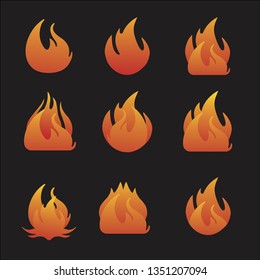 Flame, fire icons