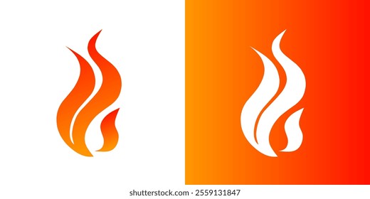 Flame fire logo. Perfect for logos, branding, or any design project needing a fiery symbol.