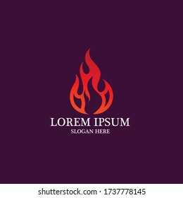 Flame fire logo and symbol