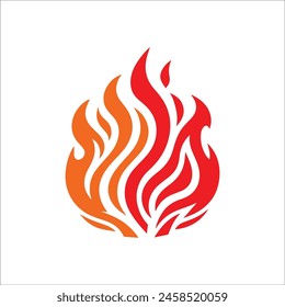flame fire logo template, flame fire logo element, flame fire logo vector illustration