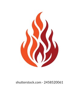 flame fire logo template, flame fire logo element, flame fire logo vector illustration