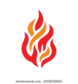 flame fire logo template, flame fire logo element, flame fire logo vector illustration