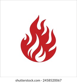 flame fire logo template, flame fire logo element, flame fire logo vector illustration