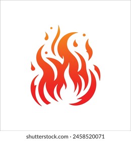 flame fire logo template, flame fire logo element, flame fire logo vector illustration