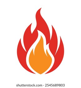 flame fire logo template, flame fire logo element, flame fire logo vector illustration.