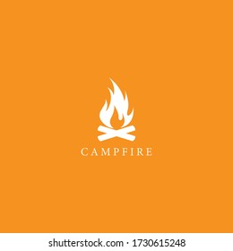 Flame fire logo template vector icon design