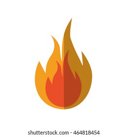 flame fire orange hot icon. Isolated and flat illustration. Vector graphic
