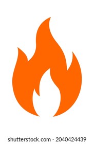 FLAME OF FIRE, PICTOGRAM SYMBOL OF FIRE, SPICY AND INFAMMABLE