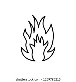 Flame Fire Pictogram Vector Illustration Stock Vector (Royalty Free ...