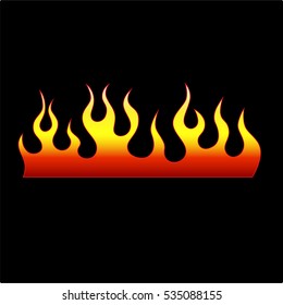 黒い背景に炎のシルエットベクター画像 アイコンフィアイラスト サンプルのカーフードレーシングステッカー のベクター画像素材 ロイヤリティフリー Shutterstock