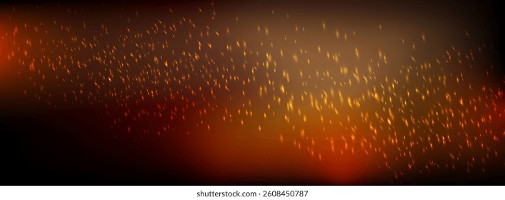  Flame of fire with sparks isolated on a black transparent background. Burning hot sparks effect with embers burning sparks flying in the air. Burning glowing particles.