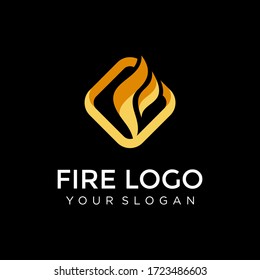 Flame - fire starter logo template vector design