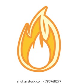flame fire symbol cartoon