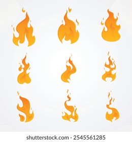 flame fire symbol icon gradient illustration design