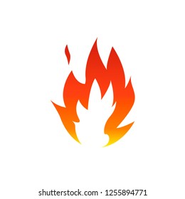 Flame Fire Symbol White Center Vector Stock Vector (Royalty Free ...