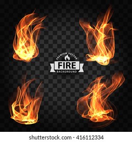 flame fire transparent illustration frame inferno vector set of realistic blazing glow isolated design component on crystalline background flame fire transparent illustration frame inferno hazard sata