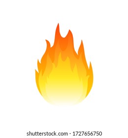 Flame fire vector icon. Heat ignite burn gas hot logo emblem icon