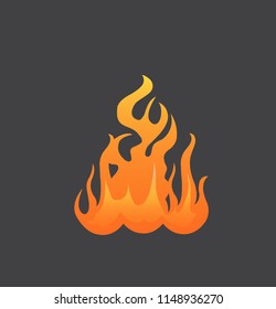flame, fire, vector illustration