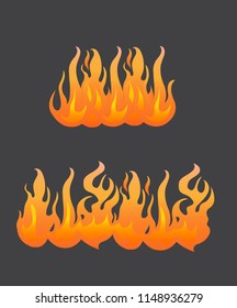flame, fire, vector illustration