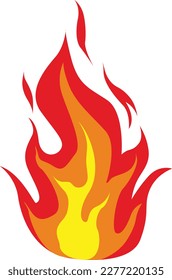 Flame fire vector image illustrations