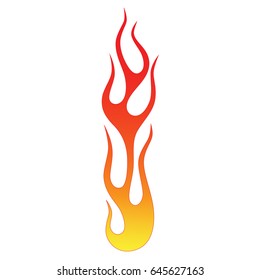 flame fire vector sketch, icon isolated on white background, symbol fire illustration 