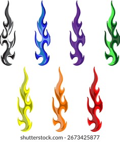Flame, fireball, spark, abstract, multicolor, multicolor, full color, graphic.eps