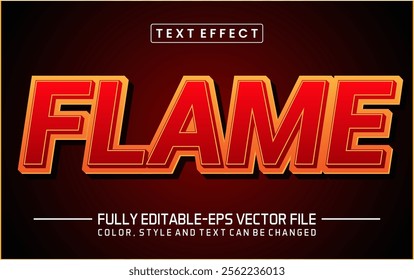 Flame font Text effect editable	