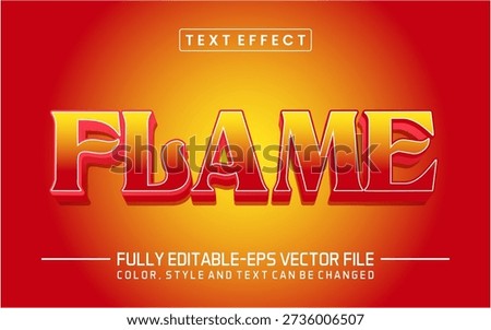 Flame font Text effect editable	