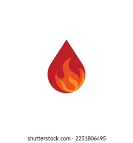 Flame in the form of drops. Vector design.