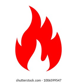 Flame. Four tongue fire. Icon illustration for design - stock vector