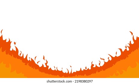 Flame frame background flat design vector editable. Flame background.Fire vector backgound.