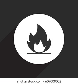 flame gas fire icon