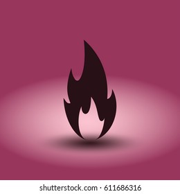 flame gas fire icon