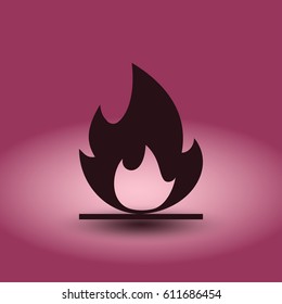 flame gas fire icon