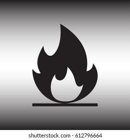 flame gas fire icon