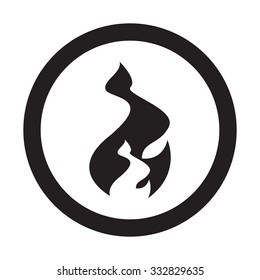 flame gas fire icon design