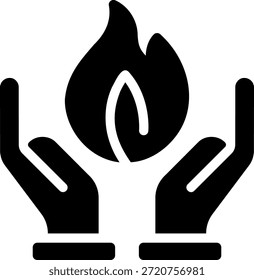 Vector de ilustración de icono de glifo de llama