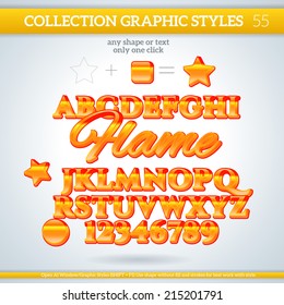 Flame Graphic Styles for Design. Graphic styles can be use for decor, text, title, cards, events, posters, icons, logo and other.